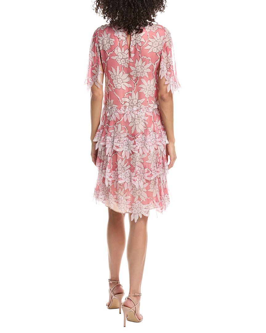 Valentino Rhododendron Print Silk Dress