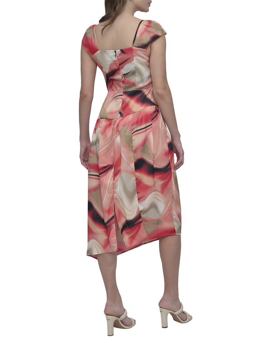 Dkny Printed Asymmetrical Dress