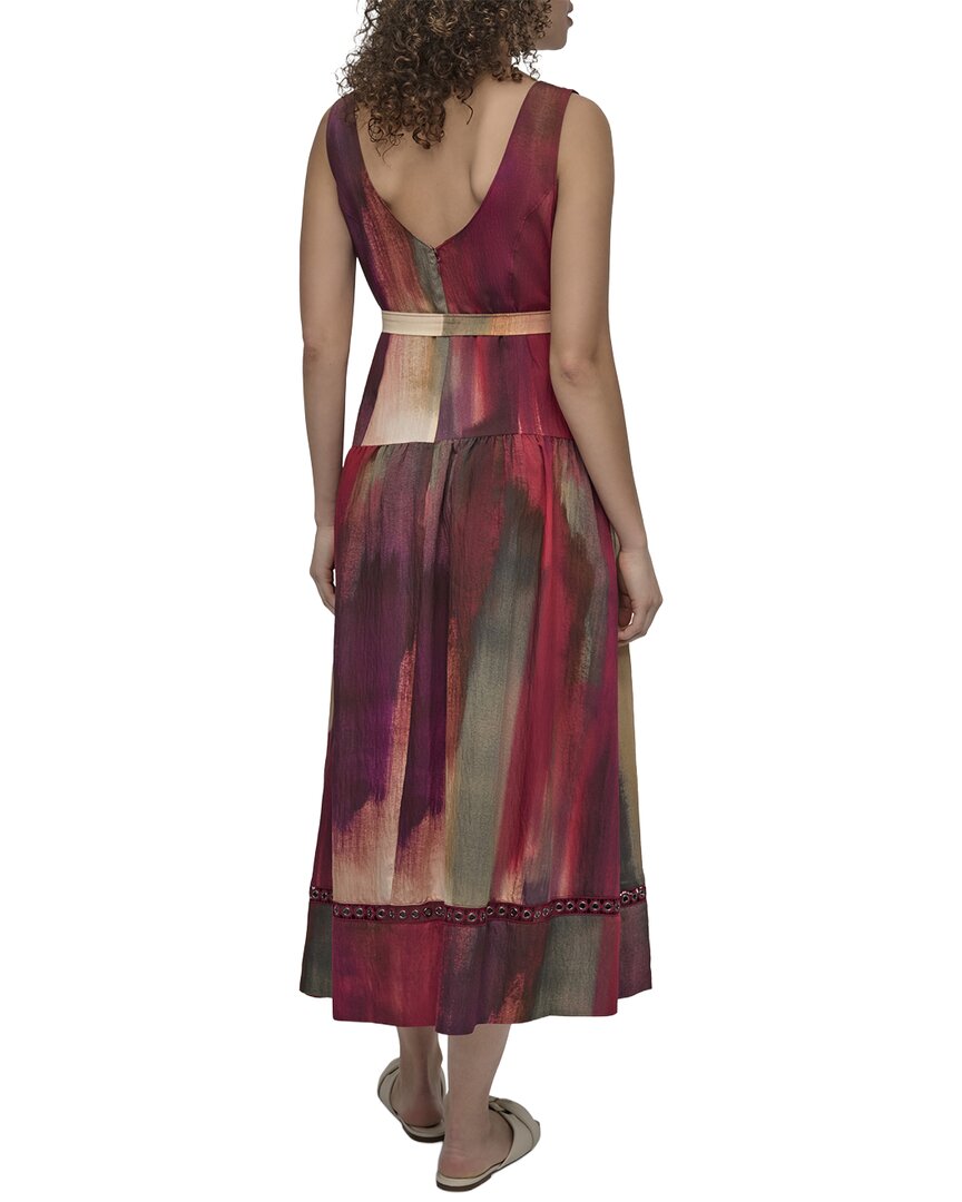 Dkny V-Neck Belted Dress