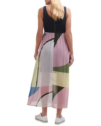 Dkny Tank Printed Overlay Dress