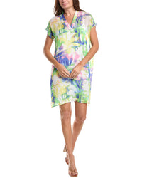 Dkny Printed V-Neck Dress