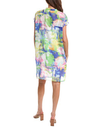Dkny Printed V-Neck Dress