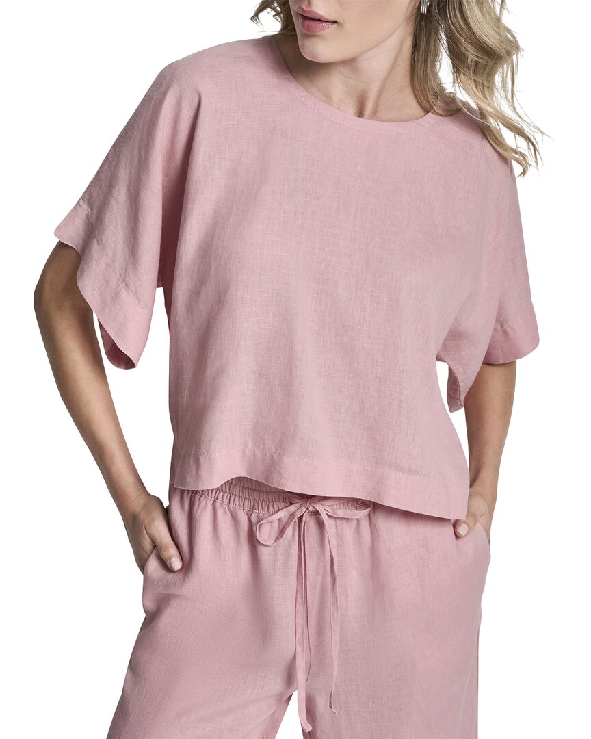 Dkny Linen Woven Top