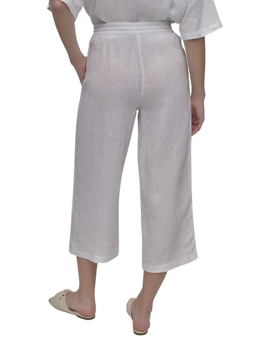 Dkny Pull-On Straight Leg Linen Pant