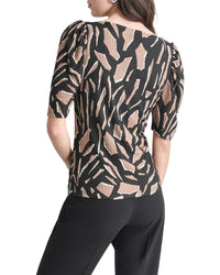 Dkny Short Sleeve Asymmetrical Top