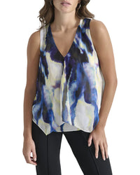 Dkny V-Neck Sleeveless Top