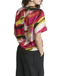 Dkny Print Crewneck Top