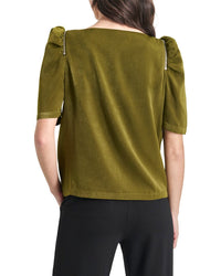 Dkny Short Sleeve Asymmetrical Top