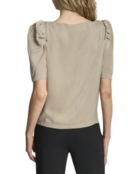 Dkny Short Sleeve Asymmetrical Top
