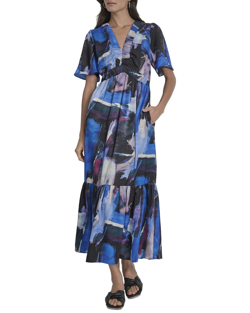 Dkny V-Neck Maxi Dress