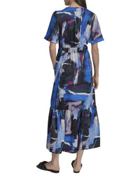 Dkny V-Neck Maxi Dress