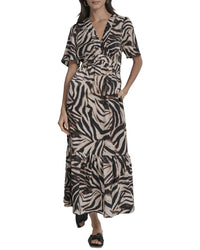 Dkny V-Neck Maxi Dress