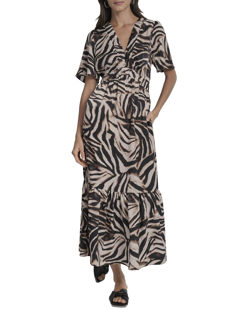 Dkny V-Neck Maxi Dress