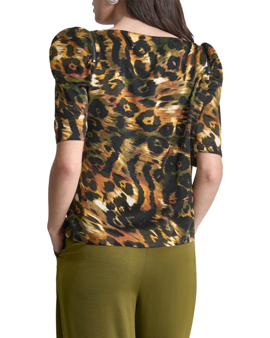 Dkny Asymmetrical Short Sleeve Top