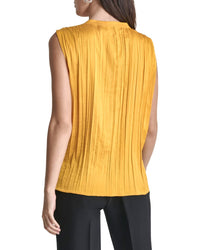 Dkny Sleeveless Crinkle Top