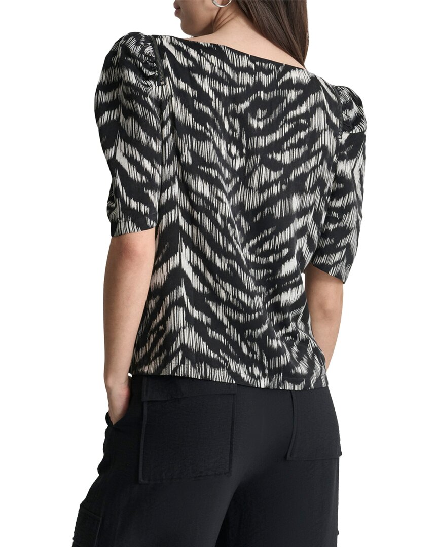 Dkny Asymmetrical Short Sleeve Top