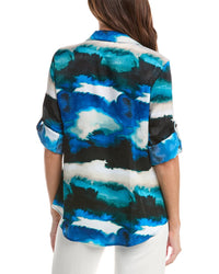Dkny Print Roll Tab Shirt