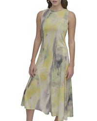 Dkny Fit & Flare Midi Dress