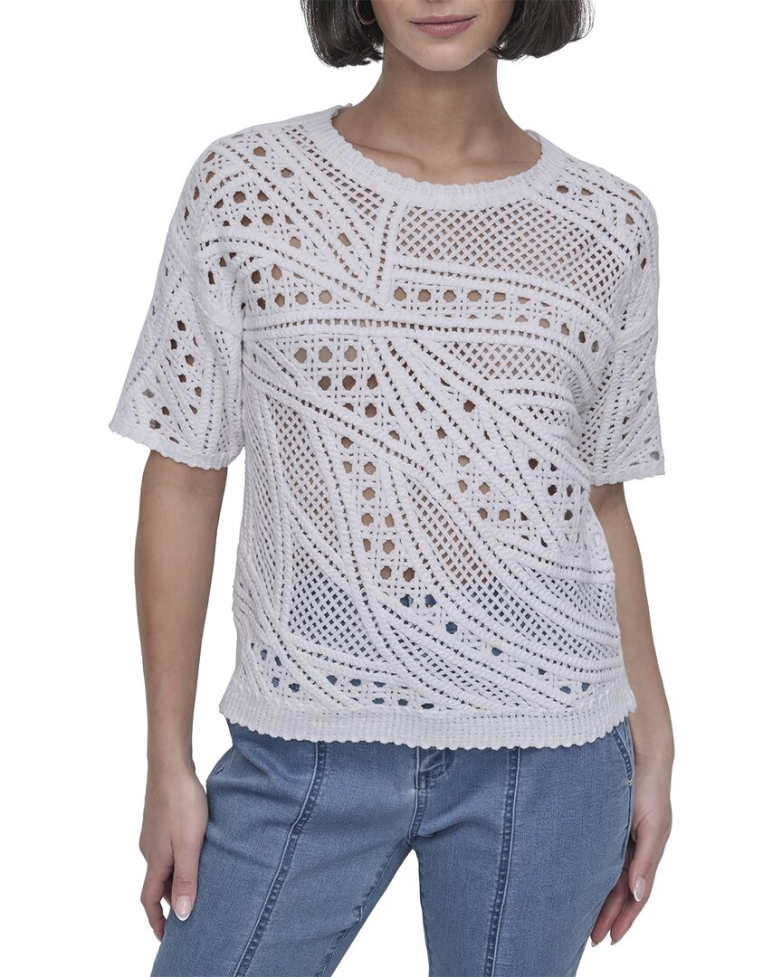 Dkny Crochet Sweater Top