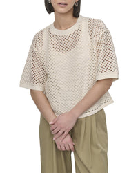 Dkny Crochet Knit Top