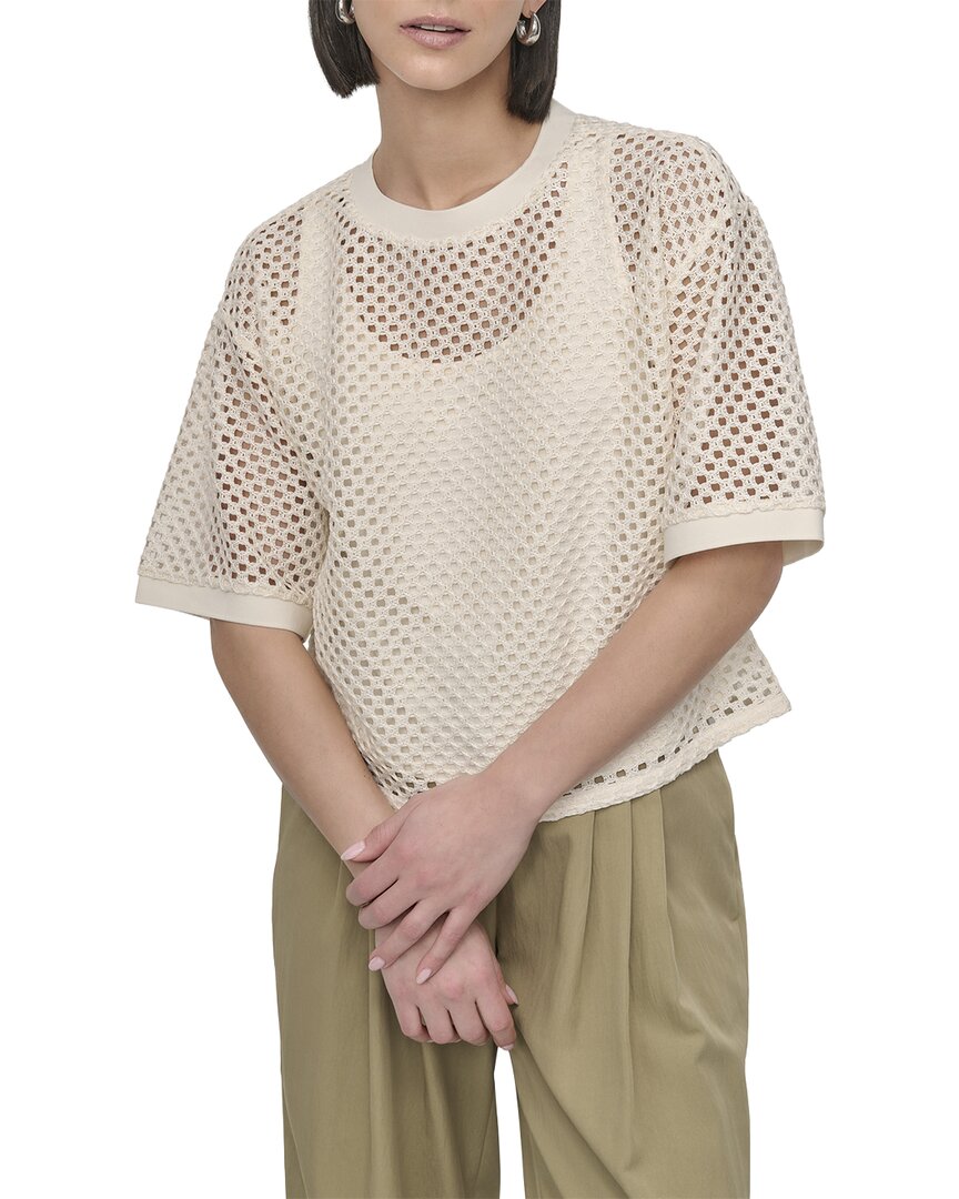 Dkny Crochet Knit Top