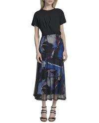Dkny Crewneck Midi Dress