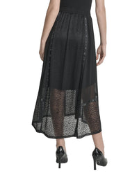 Dkny Overlay Leopard Skirt
