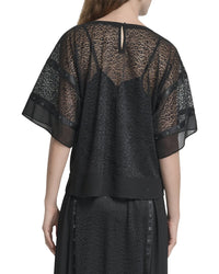 Dkny Leopard Overlay Top