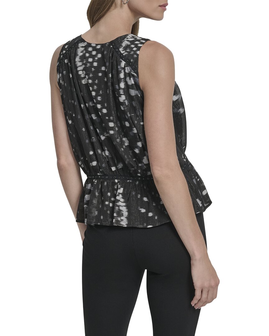 Dkny V-Neck Peplum Top