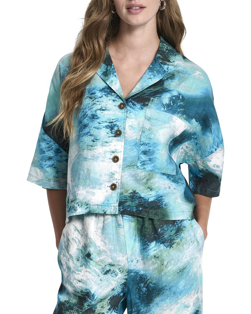 Dkny Buttoned Linen Shirt