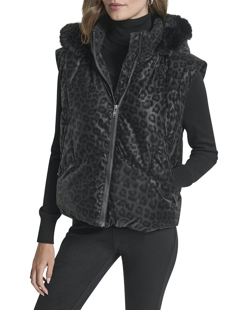 Dkny Leopard Tech Vest