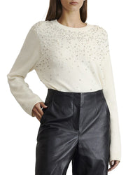 Tanya Taylor Tanya Taylor Lexia Embellished Alpaca-Blend Sweater