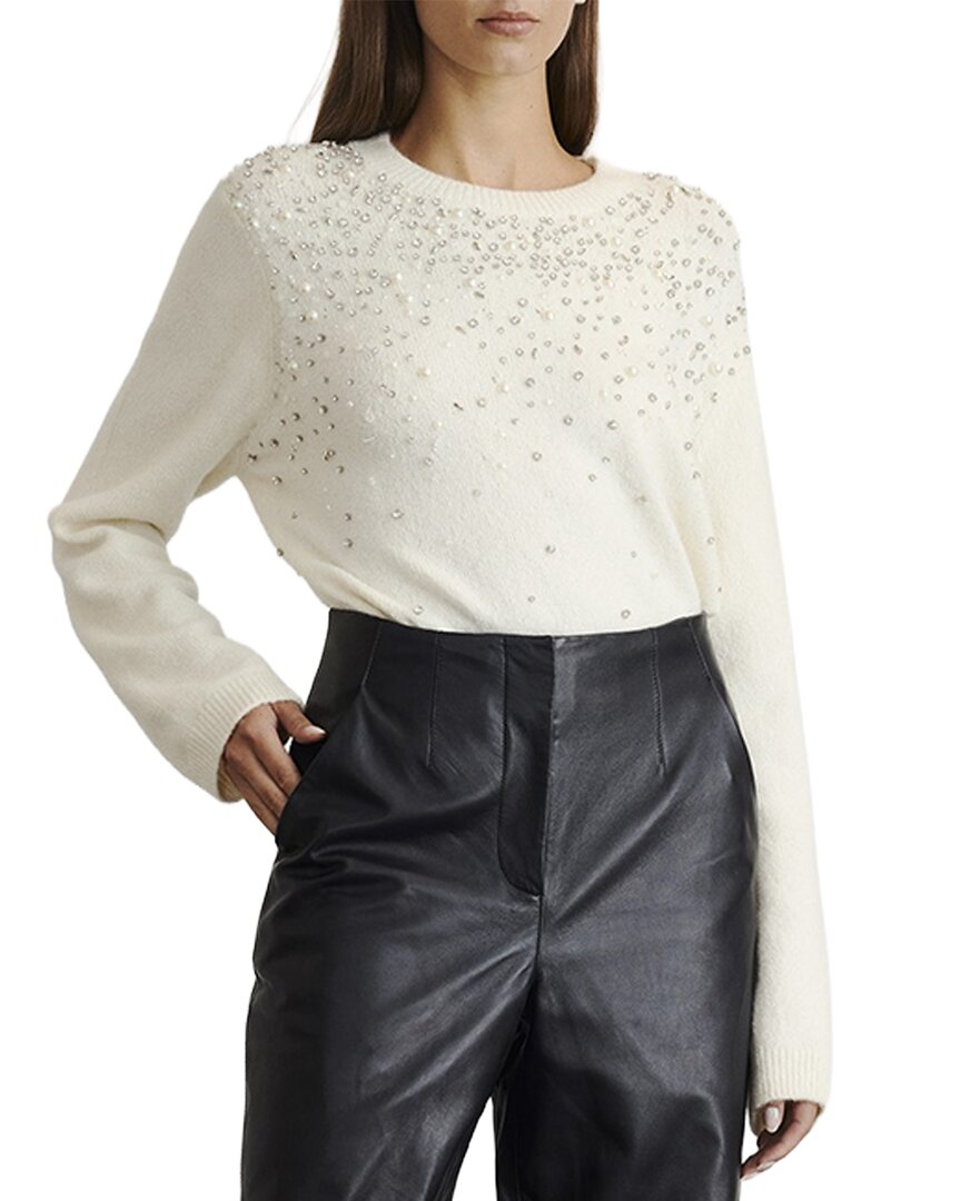 Tanya Taylor Tanya Taylor Lexia Embellished Alpaca-Blend Sweater