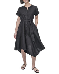 Dkny Linen Wrap Dress