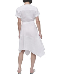 Dkny Linen Wrap Dress