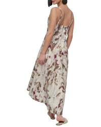 Dkny Printed Linen-Blend Midi Dress