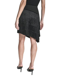 Dkny Tiered Fringe Skirt