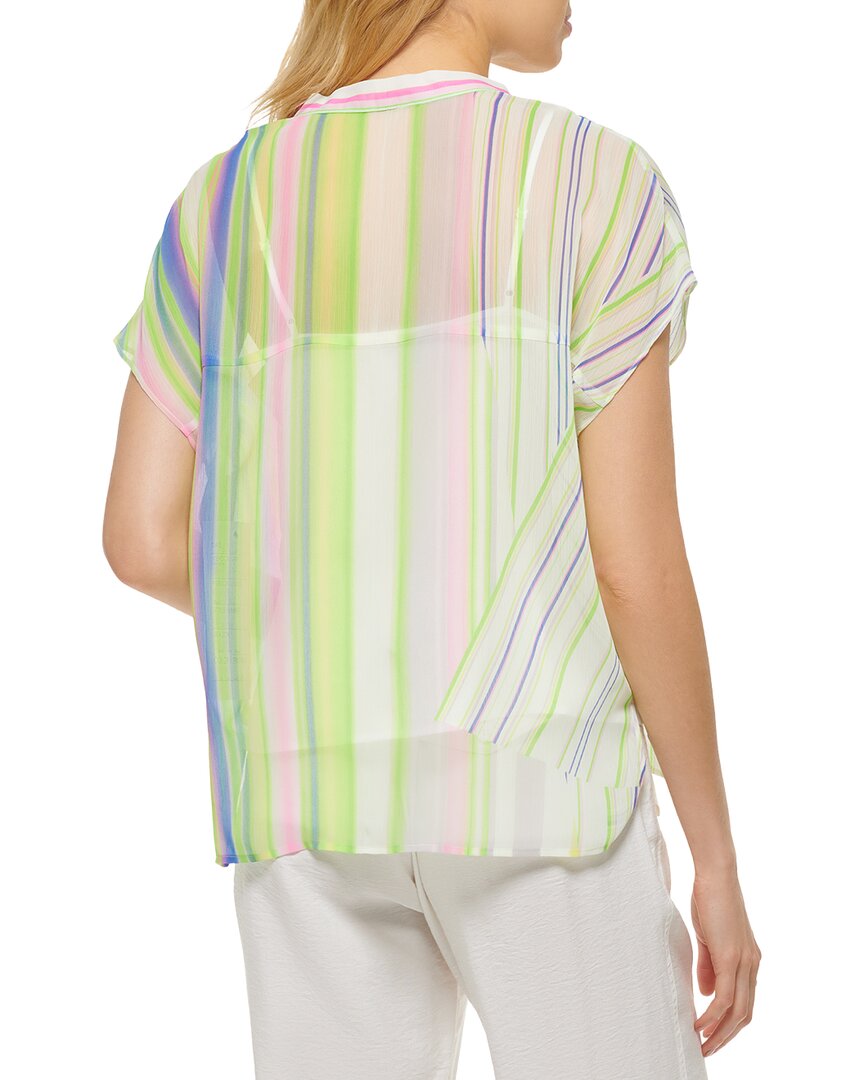 Dkny Striped V-Neck Shirt