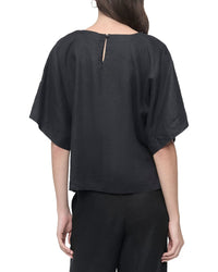 Dkny Drop Shoulder Linen Top