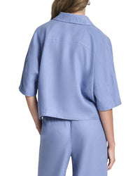 Dkny Convertible Collar Linen Shirt