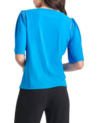 Dkny Asymmetrical Neck Top