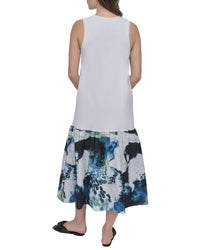 Dkny Mix Media Midi Dress