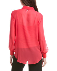 Dkny Button Down Chiffon Top