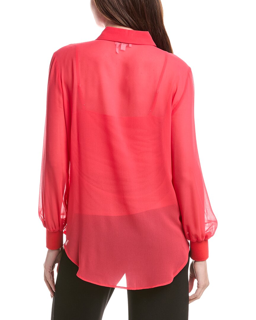 Dkny Button Down Chiffon Top