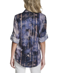 Dkny Print Roll Tab Shirt