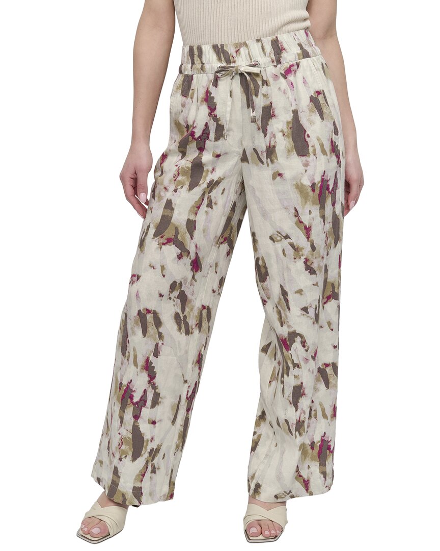 Dkny Printed Linen-Blend Pant