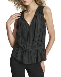 Dkny Silver Studded Top