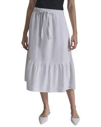 Dkny Pull On Linen Skirt
