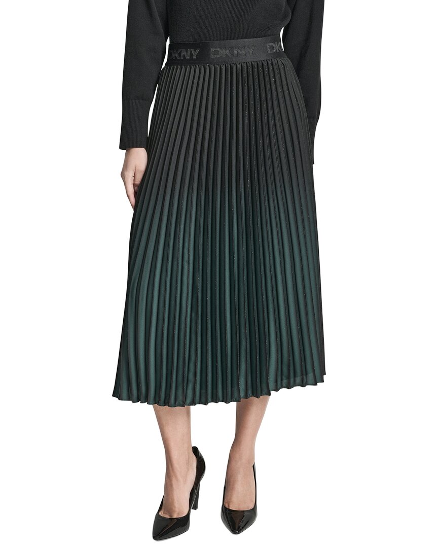 Dkny Pull On Pleated Foil Skirt