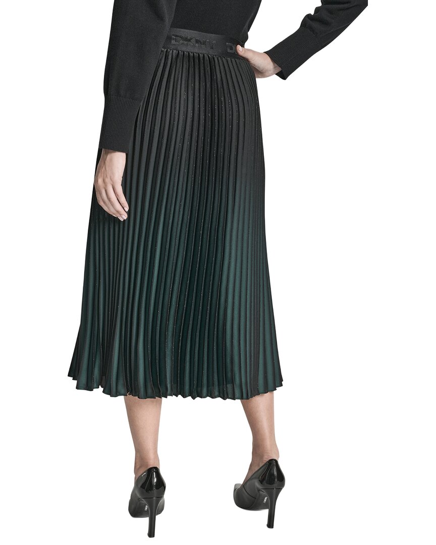 Dkny Pull On Pleated Foil Skirt